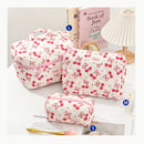 bolsa de maquiagem de algodão acolchoado