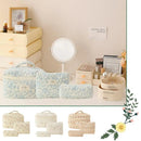 bolsa de maquiagem de algodão acolchoado